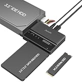 Alxum IDE SATA M.2 NVME Adapter for USB C, with 2.5 3.5 Hard Drive and SSD | 10 Gbps External Adapter, Simultaneous Read 3 Di