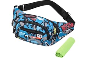 OHSN Marsupio Ragazzo Uomo Militare 1pcs Waterproof Marsupi Sportivi Campeggi per Escursioni In Bicicletta da Uomo Donna Tessuto Nylon Blu Mimetico All'Aperto Accettare Portafogli Mobili Con Spallacci
