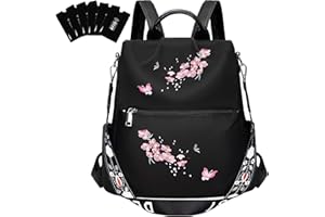 Eshow Zaino Donna Antifurto, Zainetto Elegante Multifunzionale, Borsa Casual per Viaggio, Scuola, Lavoro, Shopping e Università