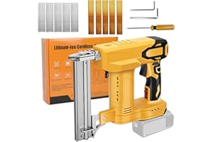 BEKASA 2 in 1 Cordless Nail Gun for Dewalt Battery, 18GA Brad Nailer Electric Nailer Stapler with 1000pcs Nails Staples 2 Modes 80 Shots/Min Electric Stapler Brad Gun for Woodwork,Carpentry,Upholstery