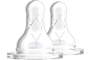 Dr. Brown's Standard Options Silikon-Sauger für Getreide, schmal, transparent, ab 9 Monaten