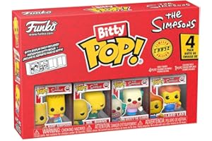 Funko Bitty Pop! The Simpsons - Bart - 4 Pack - 1/6 Odds for Rare Chase Variant and A Surprise Mystery Mini Figure - 0.9 Inch (2.2 Cm) Collectable - Stackable Display Shelf Included
