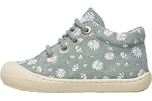 Naturino Cocoon-Lauflernschuhe aus Veloursleder mit Margeriten-Print