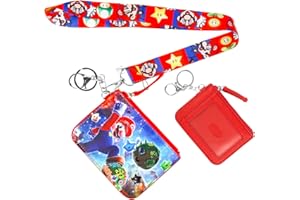 Dekewe Ma-Rio Portefeuille, Porte Monnaie Enfant, Portefeuilles avec Lanière et Porte-clés pour Enfants, Portefeuille Enfant Cartoon