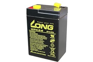 WSB BATTERY Peg Perego Feber Injusa Smoby Diamec - Batteria di ricambio per auto per bambini, 6 V, 4,5 Ah, sostituisce anche 4 Ah, 5 Ah, 6 V, Lead-Acid