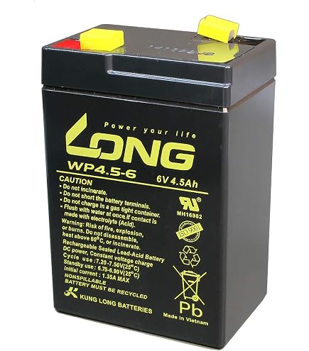 Duracell DR4-6 – Batterie Plomb 6V 4Ah – Remplace RT640, Lucas, NP4-6, FM640A – Fiable & Longue Durée