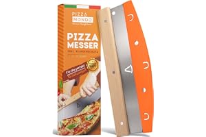 Pizza Mondo® Pizzaskärare - Professionell pizzakniv (pizza cutter) effektivare än pizzahjul