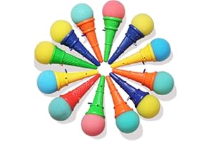 Novelty Place Gelati Giocattolo (Confezione da 12) - Gioco Premi e Spara - Gelati Colorati Che Lanciano Palle di Spugna - Magnifici Gadget da Festa e Premi per Carnevale per Ragazzi (7 Pollici)