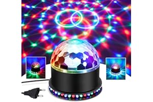 ‎BLITZWILL Discokugel, BLITZWILL 5W LED Discolicht Partylicht RGB Discokugel 51 LEDs Musikgesteuert & Automatischer Modus mit EU Stecker, Bühnenlichter Disco Party Licht Deko für Heim Geburtstag Weihnachten KTV