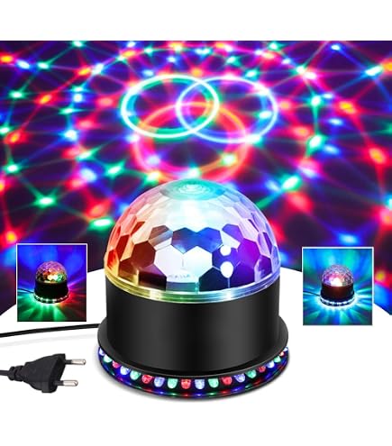 Disco Kugel Drehend 360° – 11 Zoll LED Disco-Ball Mit Bluetooth, Mehrfarbig, Stereo-Surround-Effekt