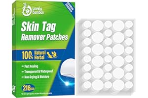 AOOEOU Skin Tag Removal Kit, 216Pcs Extra Strength Skin Tag Remover Patches, Wart Remover with Natural Ingredients, Tag Dry and Fall Away