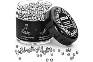 ATDDO 1500 Pezzi Perle di Pulizia, 3 mm Perline Pulisci Bottiglie, Palline Acciaio per Pulizia Bottiglie, per Decanter per Vino, Bottiglie Vetro, Pulizia Vetri Sfera di Pulizia Riutilizzabile