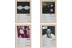 omle Arctic Monkeys Posters Music Album Cover Posters Print Set of 4 Room Aesthetic Canvas Wall Art for Girl and Boy Teens Dorm Decor 8x12 inch Unframed