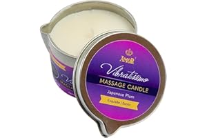 ‎VIBRATISSIMO VIBRATISSIMO Massagekerze Japanese Plum 50ml I Kerze mit Pflaumen Duft I Kerze Entspannung I aus natürlichen Rohstoffen & mit Kokosöl I für empfindliche Haut geeignet I Massage Candle