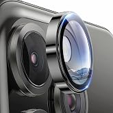 Minesk iPhone 15 Pro - 15 Pro Max / 14Pro - 14Pro with Aluminum Alloy Frame and 9H Hardness Compatible with All ProMax Models