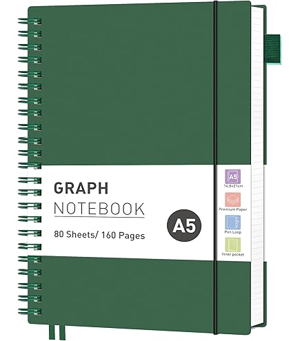 Leitz Collegeblock A5 Kariert - 90 Blatt Spiralbindung Blau