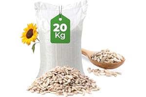 20kg Sunflower Hearts Wild Bird Food - Sunflower Seeds for Garden wild Birds - Just Green