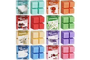 BARBAREN Cera Perfumada, Wax Melts, Cubos de Cera Aromática para Quemador de Velas, Cera de Soja Vegana Hecha a Mano para Uso Doméstico y de Oficina, Juego de Regalo de Fragancia para el Hogar, 8 Aromas