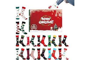 Julstrumpor nedräkningskalender 2025 - 24 dagars adventskalender, söt och rolig daglig överraskningsset