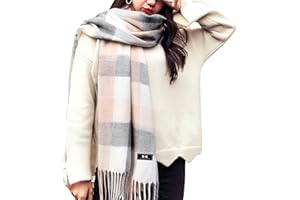 LADES Women Tartan Scarf - Winter Long Scarves Plaid Warm Wraps Wool British Style For Ladies Spinning Tassel Shawl Long Stole