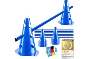 all Pets United® Accesorios de Entrenamiento de Agilidad para Perros y Caballos; Juego de obstáculos con Barra y Conos Estable y Resistente para Entrenamiento de Animales y fútbol (6 Sets)