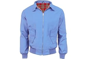 Army And Workwear Harrington Jacket with Tartan Lining British Made Mens Zip Up Classic Bomber
