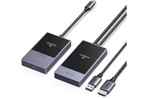 UGREEN Trådlös USB C Sändare HDMI Mottagare, 1080P@60Hz, /WiFi, 50m | USB C TX och HDMI RX, PD 60W Snabbladdning, Plug and Play, Kompatibel med /Dator Laptops/Windows/Mac