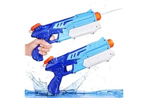 Ucradle Water Pistol，2 Pack Water Gun for Kids with 9 Meters Range - Water Pistols Set for Party Blaster Swimming Beach Summer Pool Bath Beach Toys