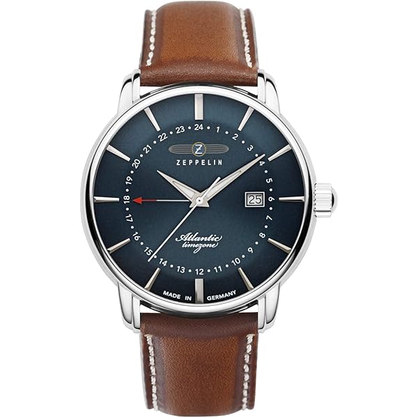 Zeppelin 8662-3 New Captains Line Automatico Orologio Uomo 43mm 5ATM