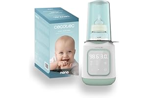 Cecotec Calienta Biberones Nana BabyCare Single BottleWarmer, 4 Modos, Cestillo para el Biberón, Libre de BPA, Seguro para Almacenar Agua, Leche y Alimentos