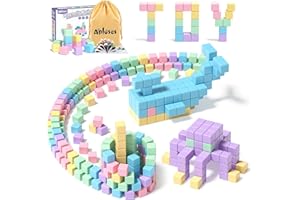 Apluses Bloques Magnéticos Construcción, Juguete Educativo Montessori para Niños y Niñas de 2 3 4 5 6 7 8 Años, Juego de Construcciones Magnéticas, Regalo Creativo para Cumpleaños o Navidad