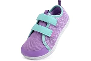 ICEUNICORN Kids Wide Barefoot Shoes Boys Girls Minimalist School Walking Shoes Trail Running Shoes Walking Sneaker(Purple, 7.5UK Child Wide)