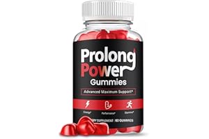 Prolong Power Gummies for Men, Max Strength Male Performance Formula - Powerful Natural Ingredients - New & Sealed - 60 Gummies/Supplement Heaven