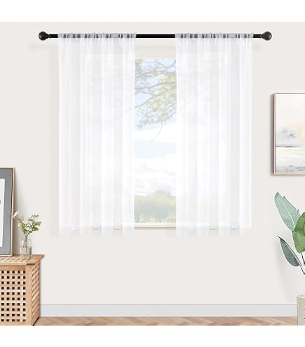 FERRIS Vorhangdraht-Set - 2x 3 Meter, Mit 16 Haken & Ösen, Weiß, Zuschneidbar, Für Voile & Leichte Vorhänge
