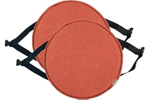 EN AyuL Round Chair Cushion Seat Pad Cushions,Anti-slip Buckle Dining Chair Pads Soft Seat Cushion for Stool/Garden/Indoors/Outdoors/Home (2pc-30 * 30cm,F)