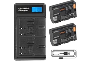 2 pezzi Shentec 7.4V 2500mAh per Batterie Canon BP-508 BP-511 BP-511A BP-512 BP-514 EOS 5D 10D 20D 30D 40D 50D 300D D60 Powershot G1 G2 G3 G5 G6 Pro 1