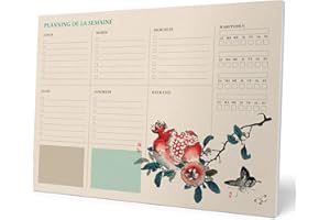 KOKONOTE Bloc planificador semanal A4 Japanese - Organizador semanal - Planificador semanal - Planning escritorio │Planificador en francés -Organizador semanal