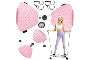 QHERQRFN Waist Twister Machine, Adjustable Ab Twister Board with Digital Display, 300 lbs Weight Capacity, Anti-Slip Noiseless Ab Twister for Home Gym Equipment for Women Belly Fat (Pink)