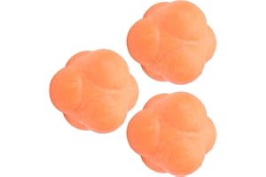 Naroote 3st Agility Trainer Ball Set för Hand-öga-koordination med Reaktionsbollar med Oregelbunden Form, Lättvikts TPR-material, 70x55x55 Mm