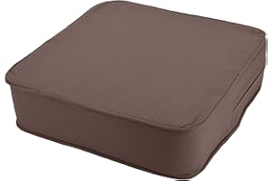 STYLELEX Orthopädisches Sitzkissen Minimalist - 100% Baumwolle mit Kaltschaum-Schaumstoff - Qualitatives Stuhlkissen - Feste Qualität - Waschbar (1, Taupe/Braun, 40x40x10cm)