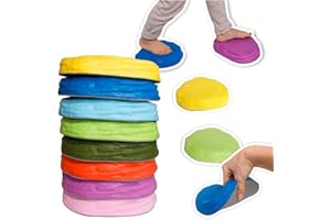 ‎ALLDORO alldoro 60800 Soft-Balanciersteine - 8 flexible Stapelsteine aus weichem & leisem Schaumstoff, rutschfest, je 18x15cm, Motorikspielzeug ab 3 Jahre