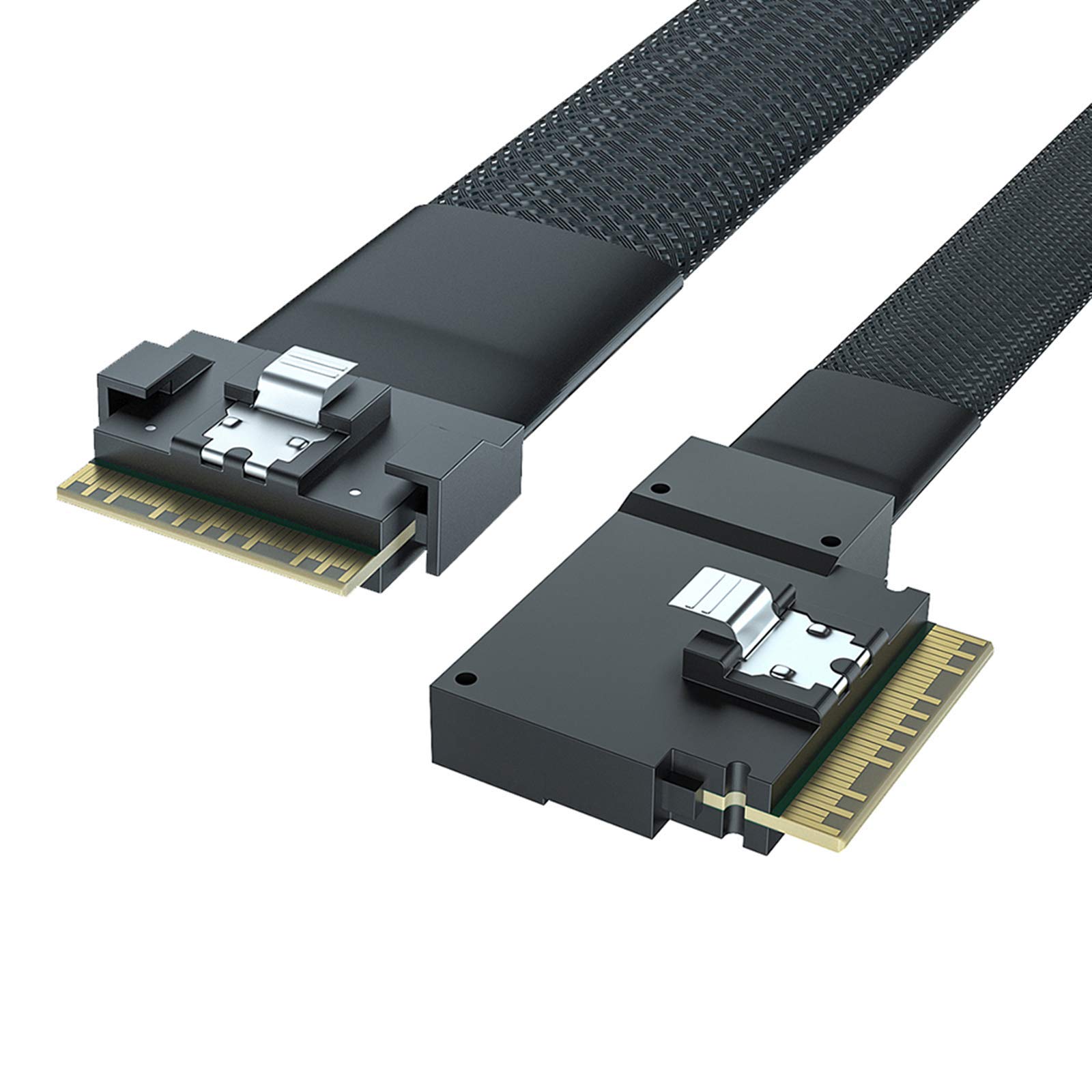 10Gtek 24G SlimSAS SFF-8654 to SFF-8654 8i Cable, 1.65ft, PCIe 4.0 Compatible, Server/Storage Compatible