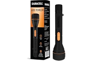Duracell LED Torch Light, Super Bright, 12000 LUX, Ultra-Light and Easy to Carry Design, Large Reflector, for Everyday Use, 3