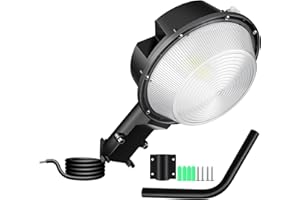 RIGIDON Réverbère Extérieur à LED, 100W 10000LM Du crépuscule à l'aube étanche IP66 Pour Grange, Rue, Cour, Parking, Jardin, Garage, Terrasses, Parcs, Allées éclairage Public, Projecteur Blanc