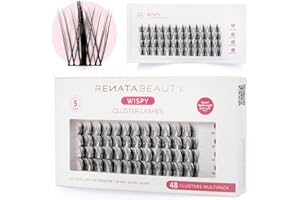 RB RENATA BEAUTY Renata Beauty Pestañas Wispy - Multipack 48 piezas, Longitudes Mixtas (10mm, 12mm, 14mm), Rizo C Natural, Elegancia Sutil, Fácil de Aplicar, Reutilizables, Perfectas para Estilos Voluminosos y Suaves
