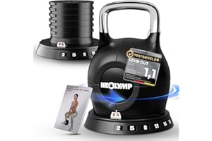 ‎NEOLYMP NEOLYMP Kettlebell Set 2-20 kg - 7-in-1 Kettlebell verstellbar für Ganzkörper-Workout Zuhause - Kugelhantel mit robustem Edelstahl-Handgriff für perfektes Schwungerlebnis
