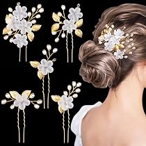 Spille Per Capelli Da Sposa Cristallo E Argento – Clip Floreali Per Damigella 5-40 Pezzi