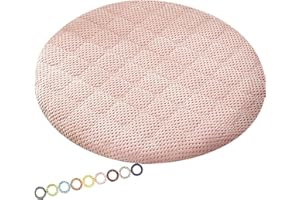 MCNDSI Rund Sitzkissen Stuhl Stuhlkissen 30/40/35/50/45 cm Sitzkissen Baumwolle Sitzpolster Stuhlauflage für Outdoor Indoor Gartenstuhl Küche oder Esszimmerstuhl(K6,1PC_12INCH/30CM)