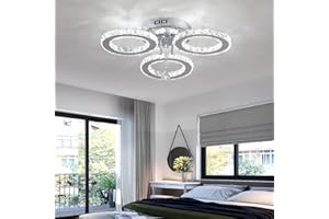 VETRULUS None Brand Lampadari cristallo,Plafoniere interne Luci acciaio inossidabile LED 30W lampada da soffitto [Classe di efficienza energetica A]