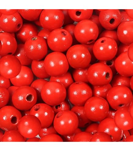 Rayher Holzperlen 6mm, Poliert, Weiß – 115 Stück Im Beutel, Für Schmuck & Bastelprojekte